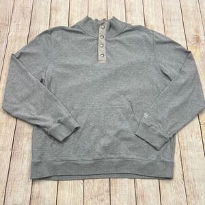 Brooks Brothers Mens Gray Quarter Zip Pullover Sweatshirt  Size‎ L